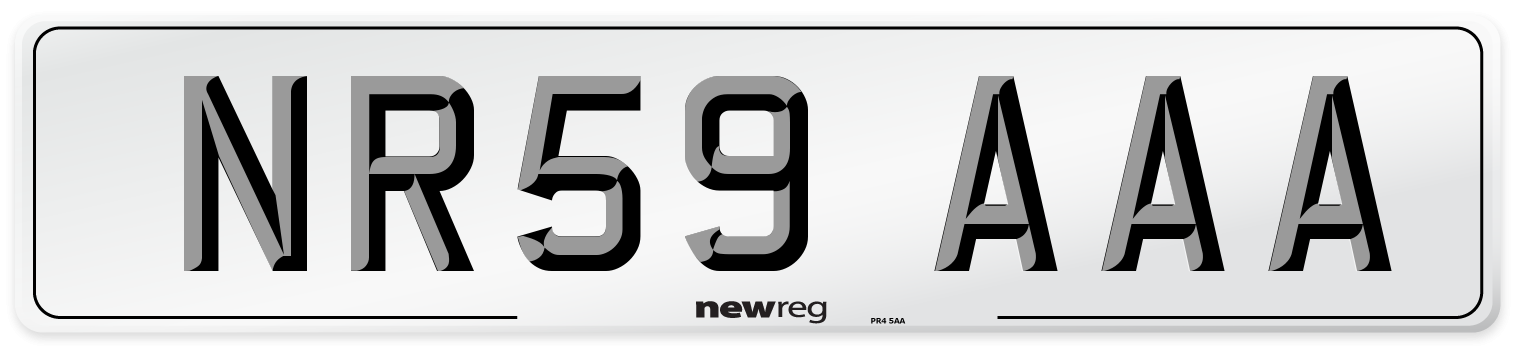 NR59 AAA Number Plate from New Reg